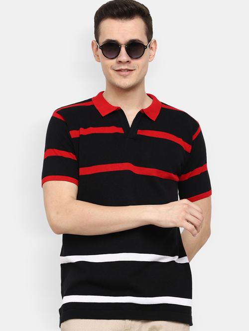 men polo neck striped t-shirt - 20669795 -  Standard Image - 0