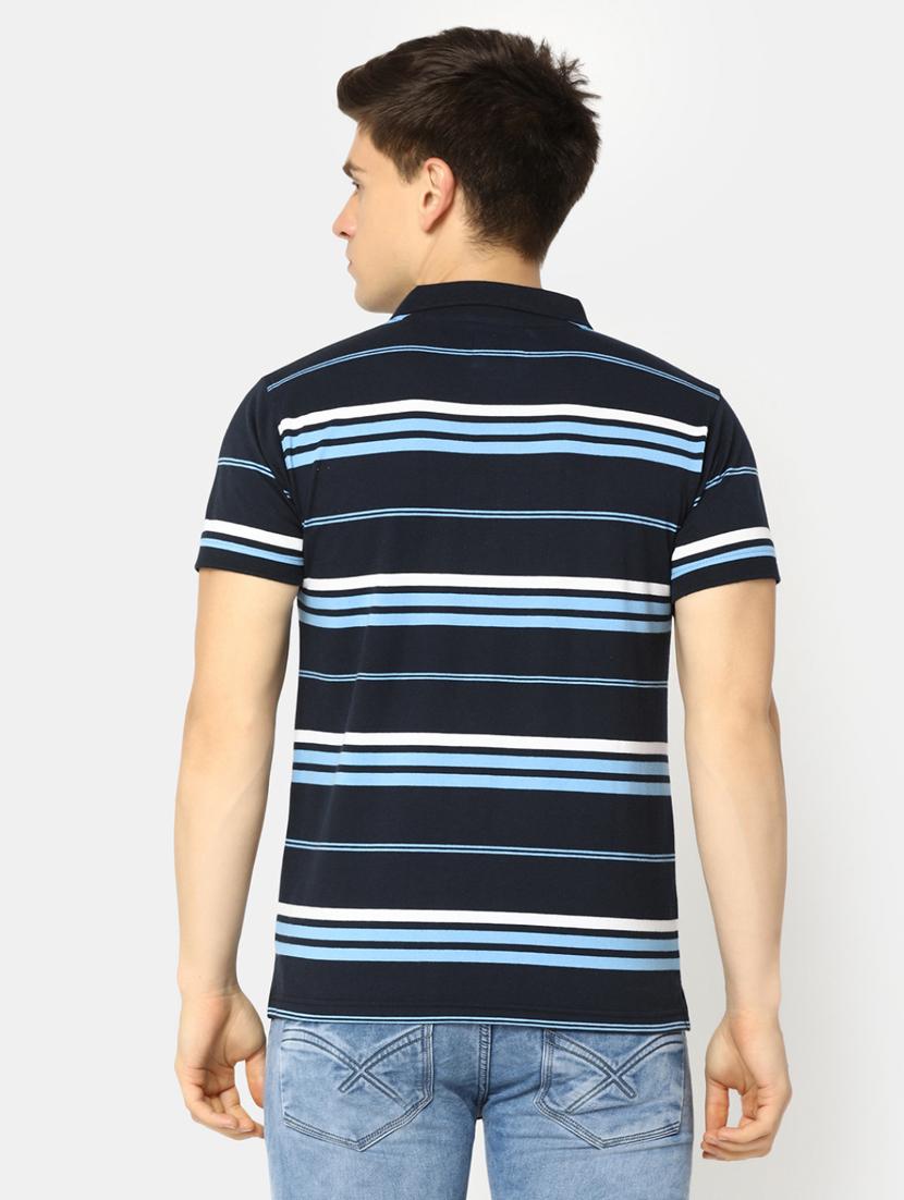 men polo neck striped t-shirt - 20669912 - Standard Image - 2