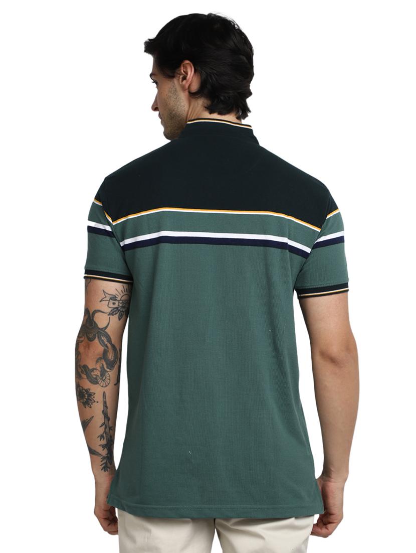 men stripes short sleeves t-shirt - 20670090 - Standard Image - 2