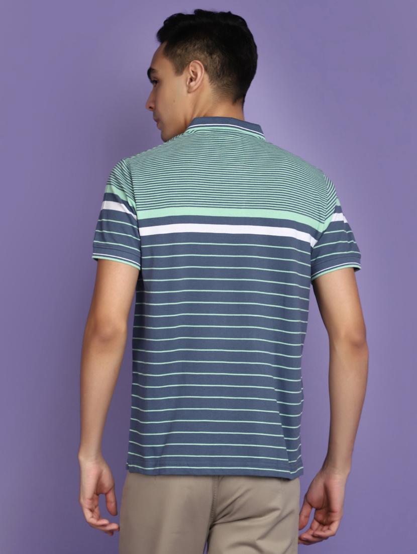 men stripes short sleeves t-shirt - 20670105 - Standard Image - 2