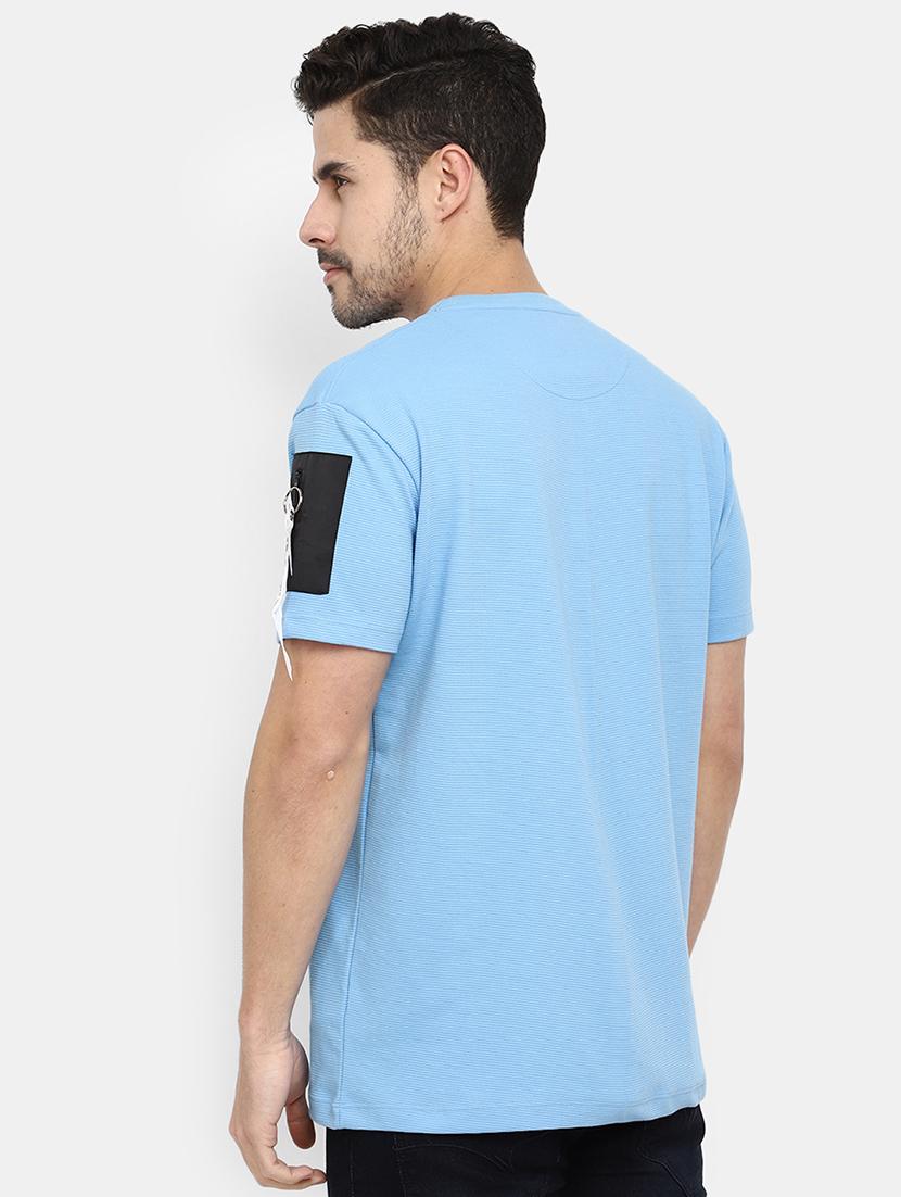men round neck placement print t-shirt - 20671954 - Standard Image - 2