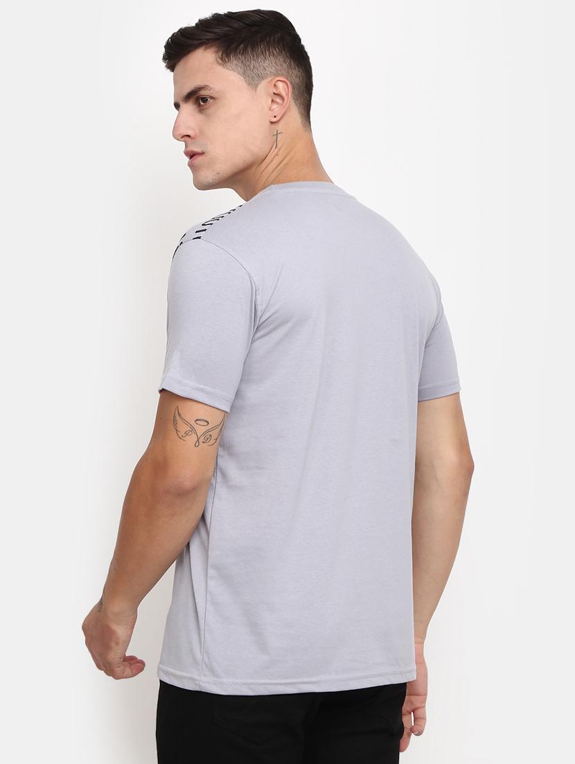 grey front printed regular t-shirt - 20672411 - Standard Image - 2