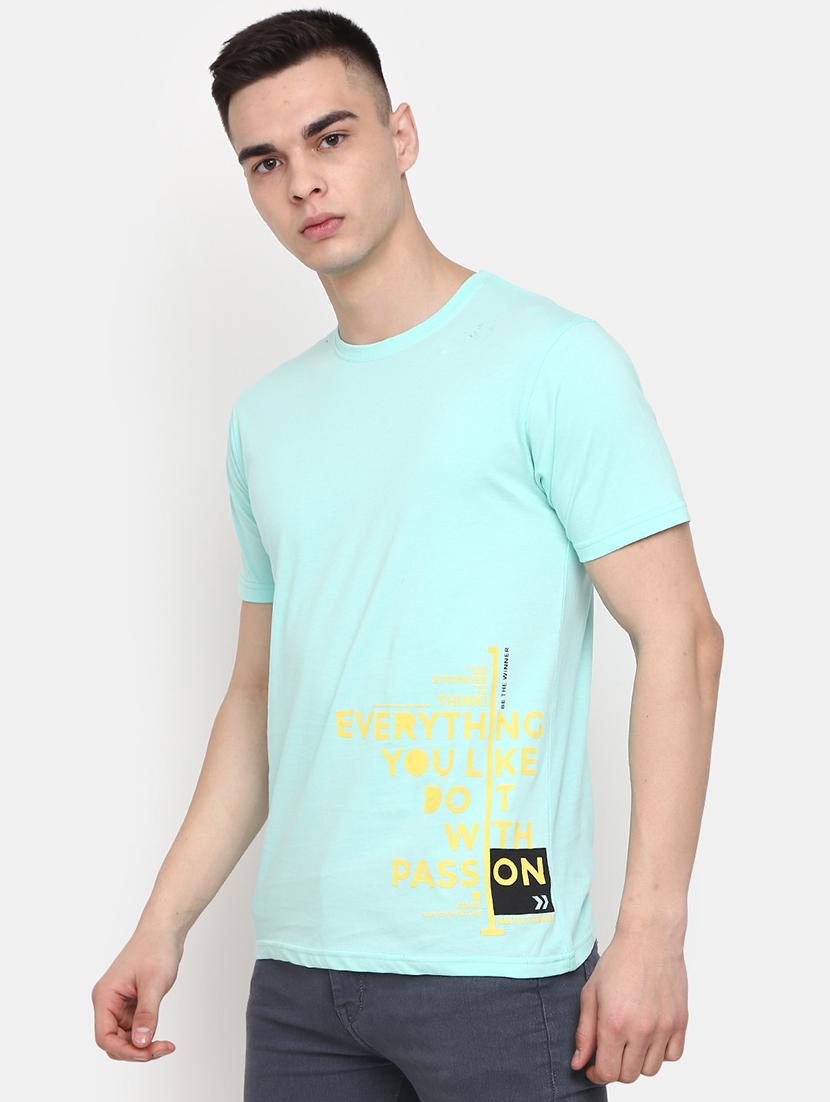green placement printed regular t-shirt - 20672445 - Standard Image - 2