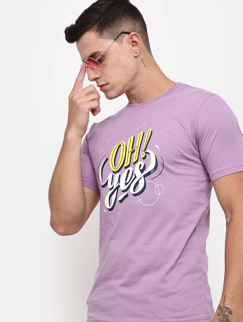 lavender front printed regular t-shirt - 20672451 -  Standard Image - 2