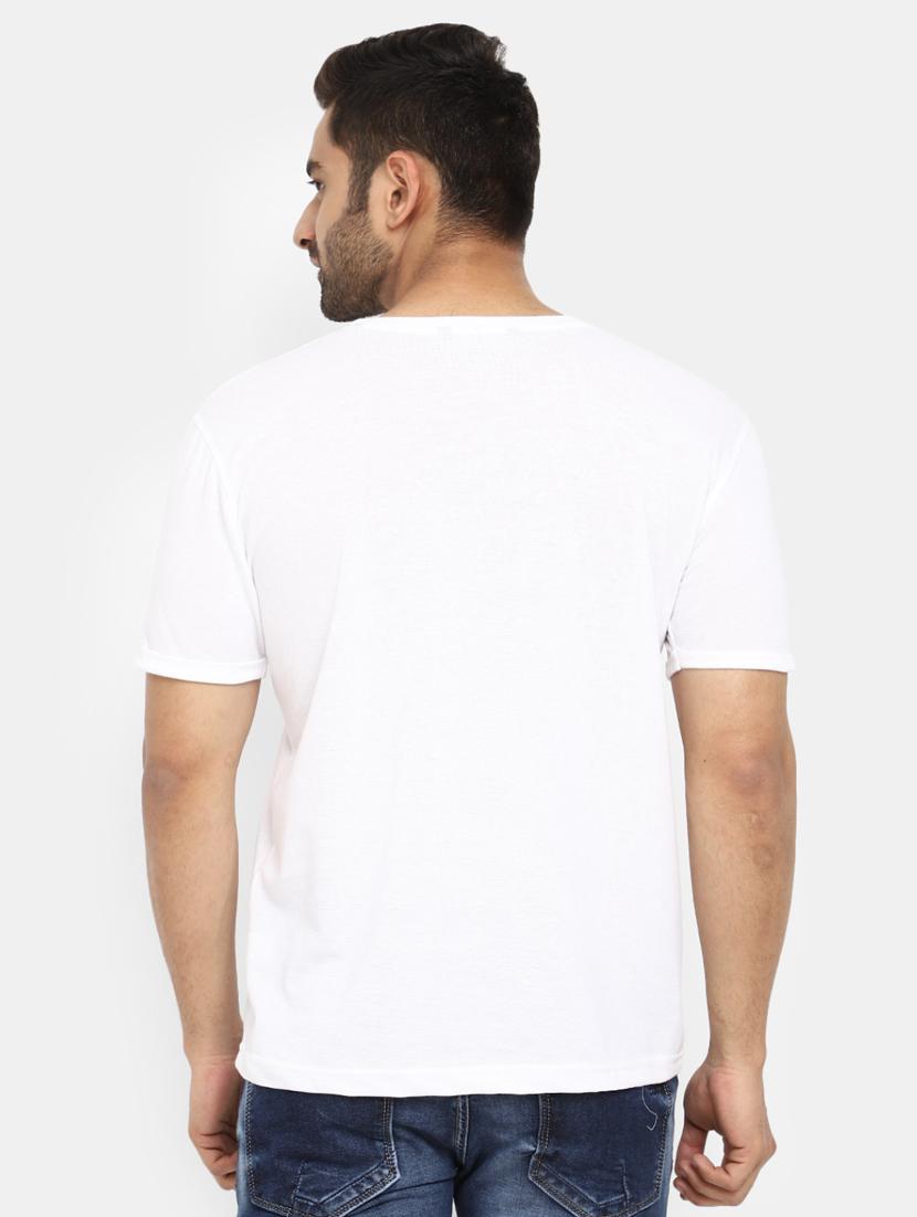 white chest printed regular t-shirt - 20672454 - Standard Image - 2