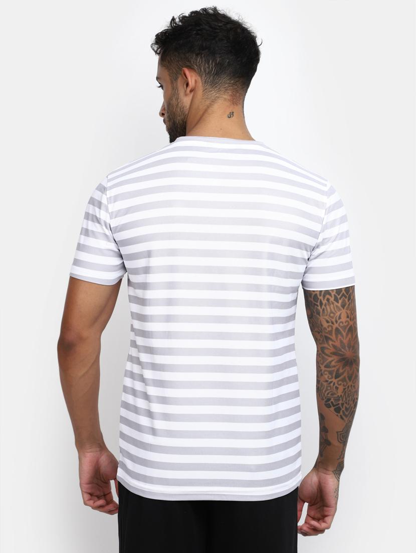 grey striped printed regular t-shirt - 20672459 - Standard Image - 2