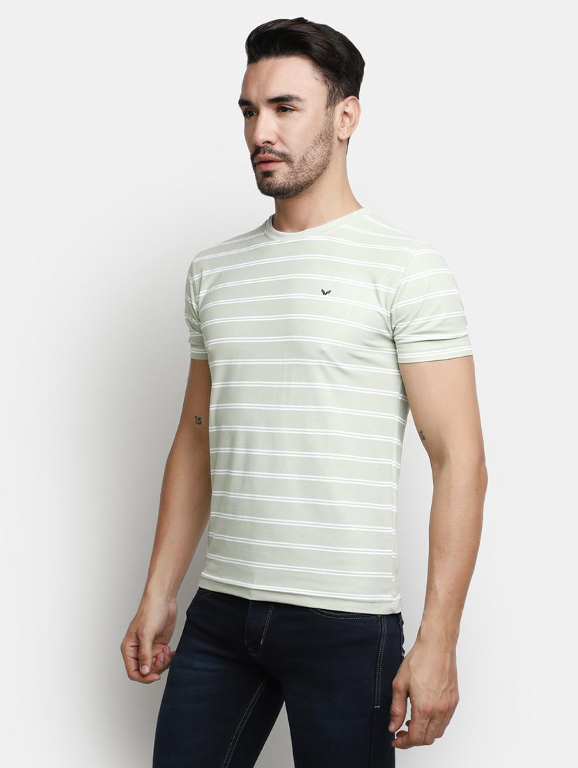 green striped printed regular t-shirt - 20672460 - Standard Image - 2