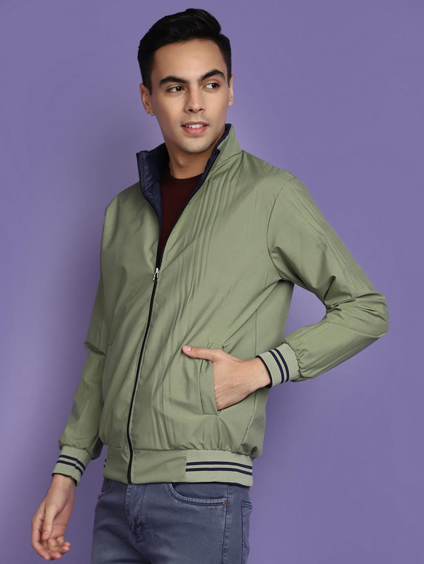 green cotton casual jacket - 20673538 - Zoom Image - 0