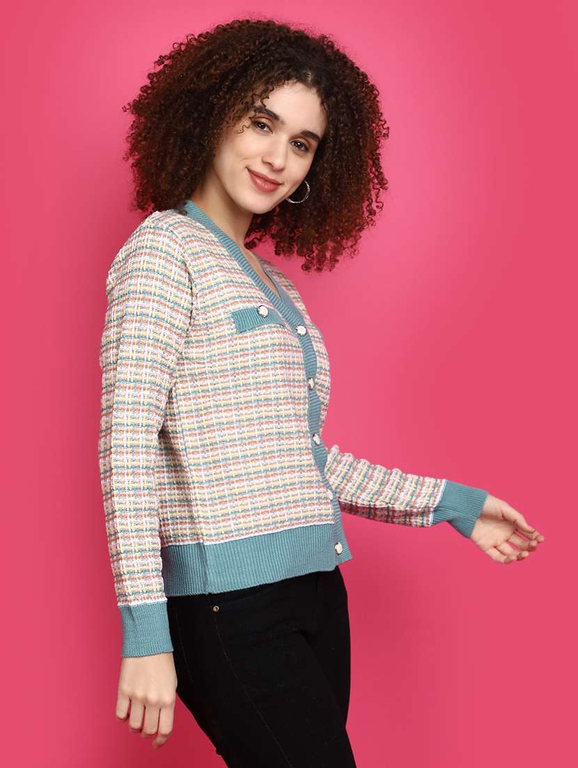 women multi color long sleeves cardigans - 20676950 -  Standard Image - 2