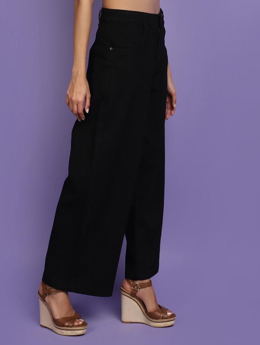 women high rise plain denim jeans - 20679855 - Standard Image - 2