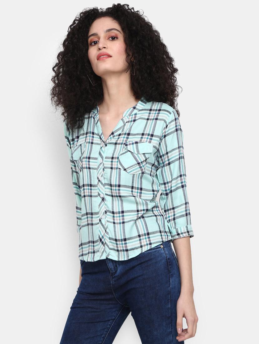 green cotton a line top - 20681694 - Standard Image - 2