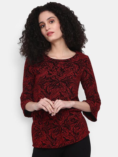 red cotton regular top - 20681965 -  Standard Image - 0