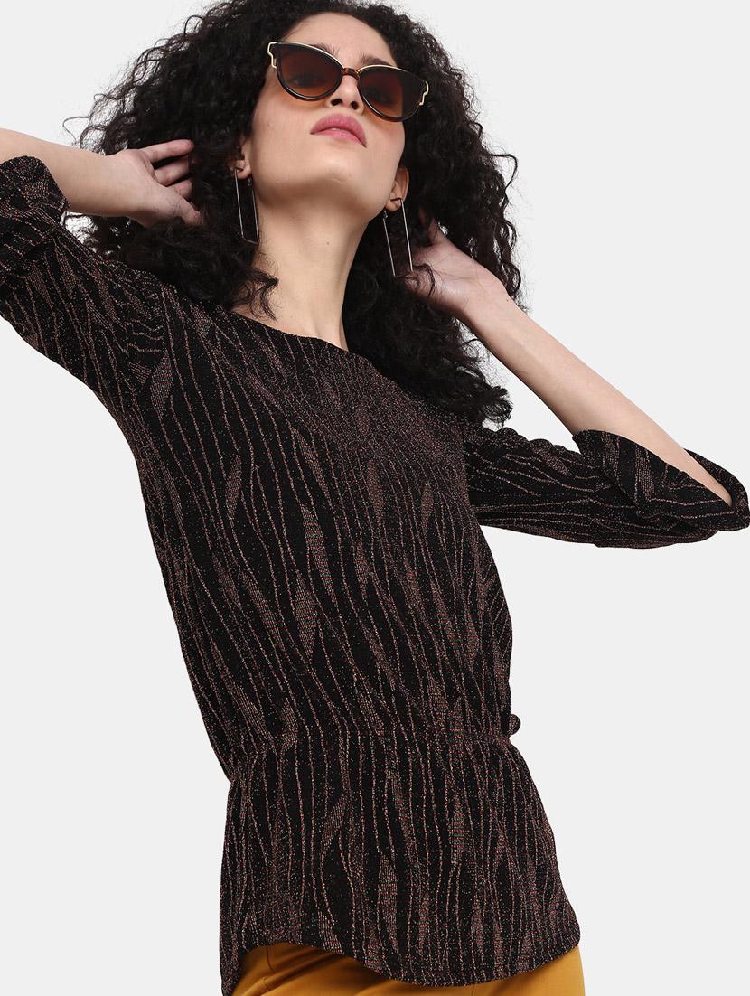 brown cotton regular top - 20681966 - Standard Image - 2