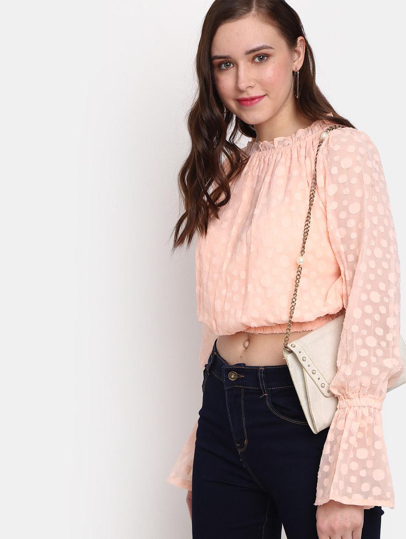 pink cotton a line top - 20681988 - Standard Image - 2