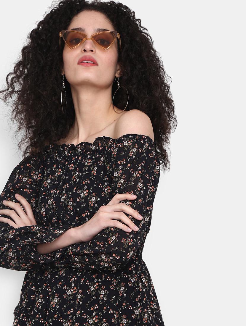 black cotton a line top - 20682010 - Standard Image - 2