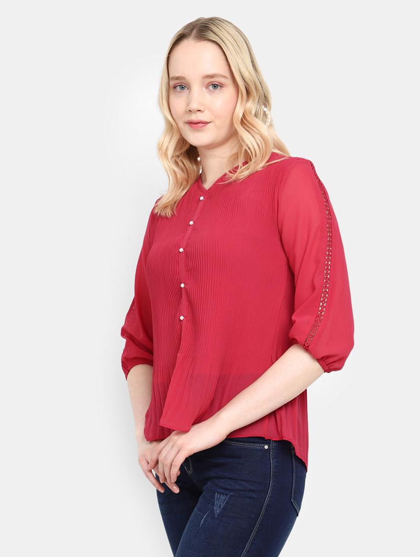 pink cotton a line top - 20682034 - Standard Image - 2
