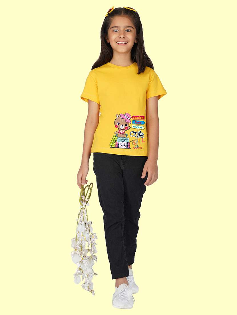 yellow graphic short sleeve t-shirt - 20683111 -  Standard Image - 2