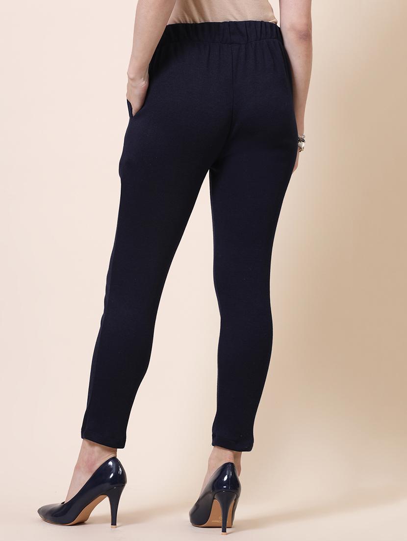 set of 2 solid flat front trousers - 20683296 - Standard Image - 2