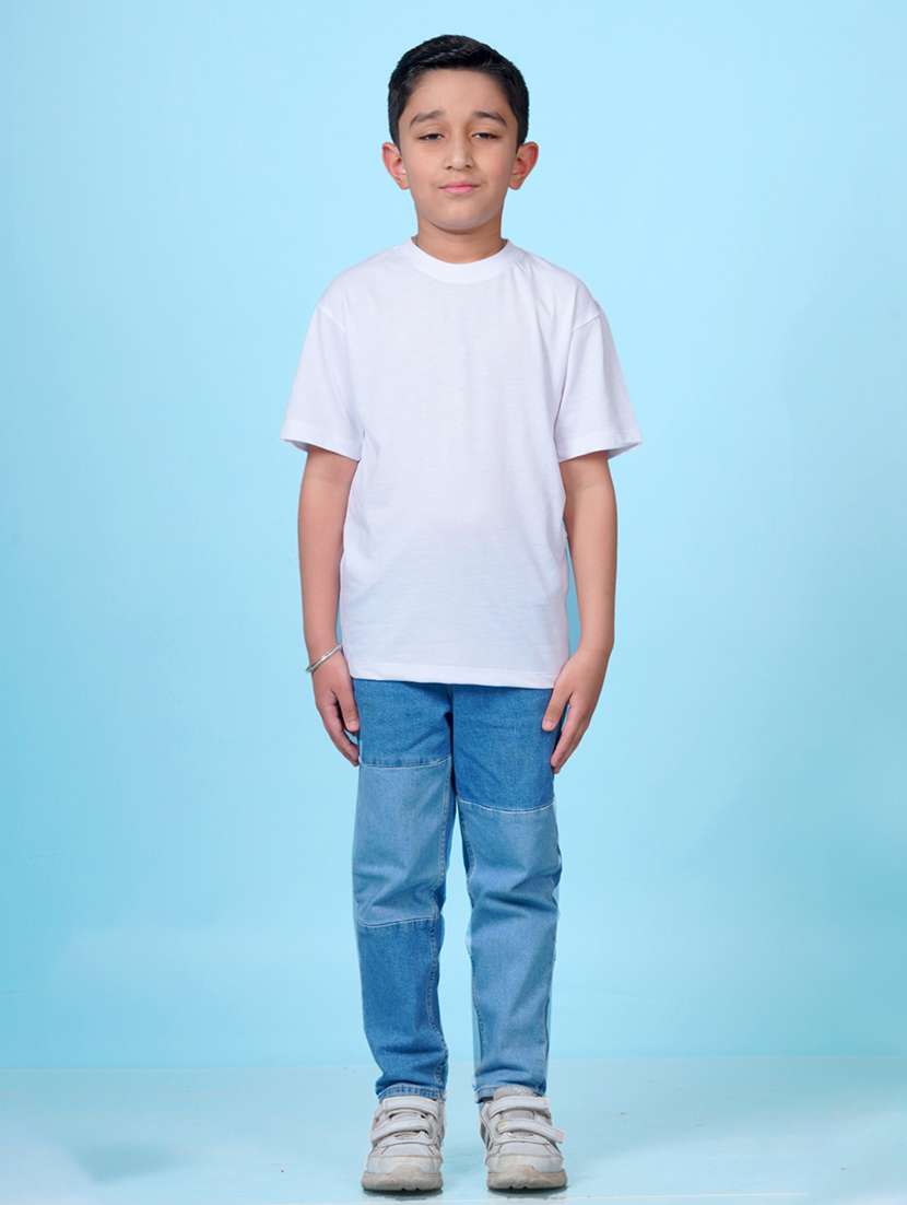 boys solid cotton short sleeve t-shirt - 20683522 -  Standard Image - 2