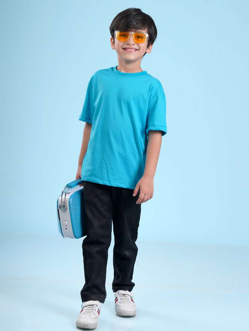 boys solid cotton short sleeve t-shirt - 20683530 - Standard Image - 2