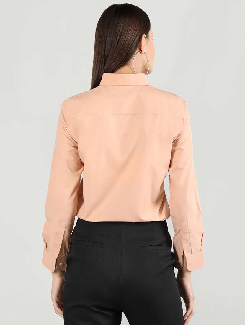 women nude solid full sleeve regular shirt - 20683856 -  Standard Image - 2