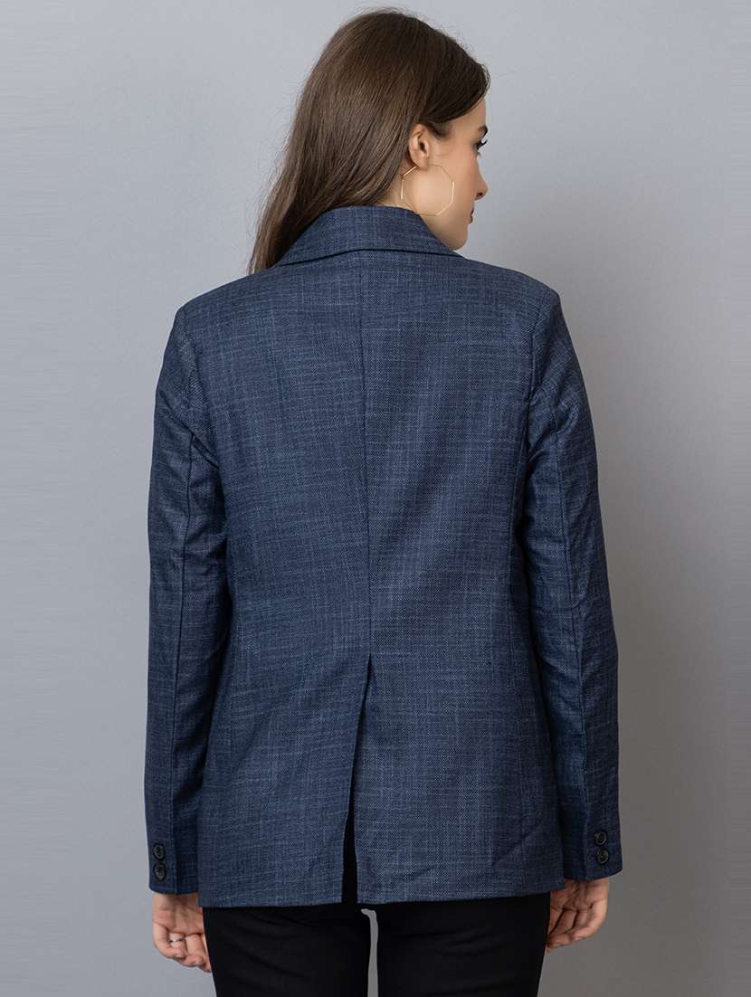 blue checked formal blazer - 20683880 - Standard Image - 2