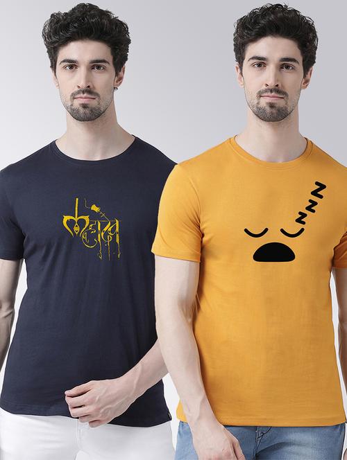 men multi color pack of 2 t-shirts - 20684282 - Standard Image - 0
