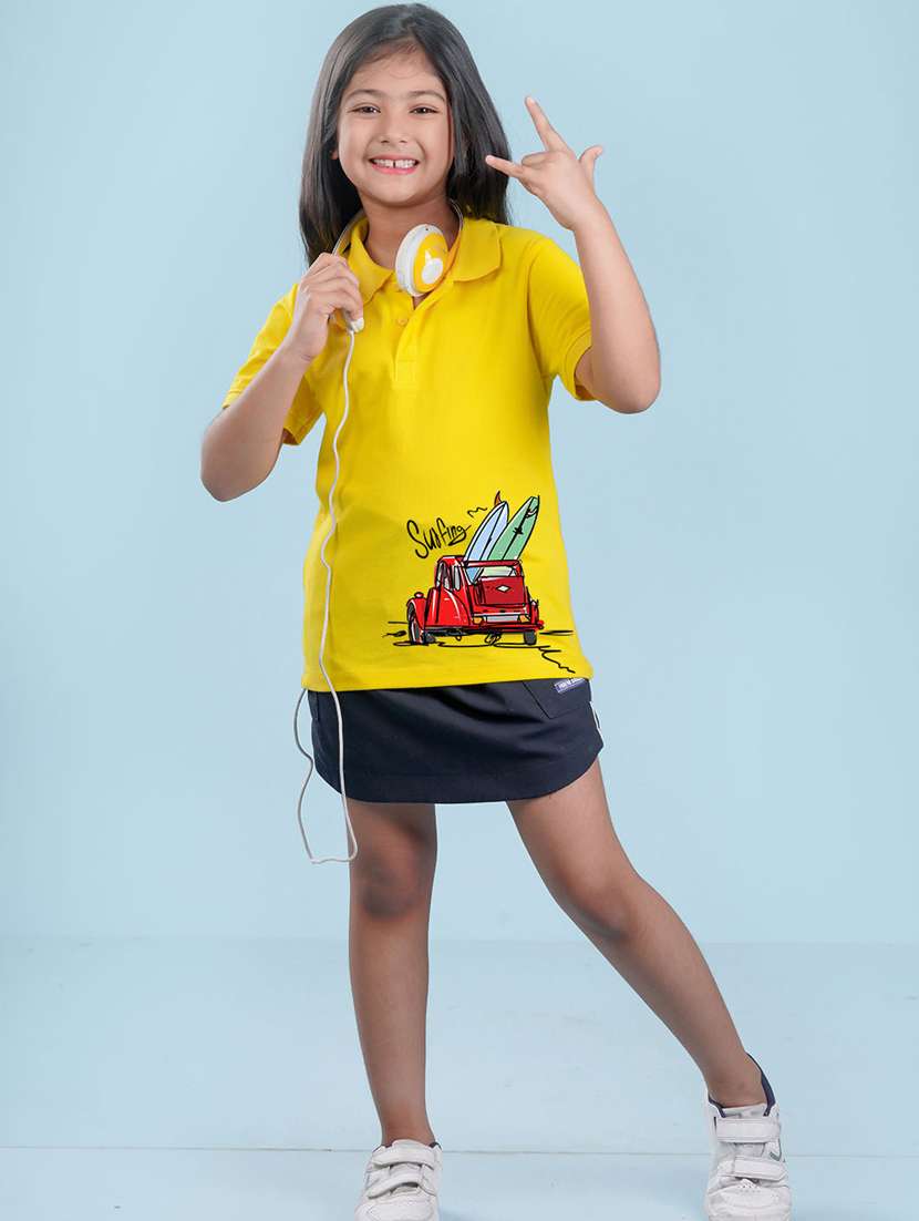 girls placement print cotton tee - 20684383 - Standard Image - 2