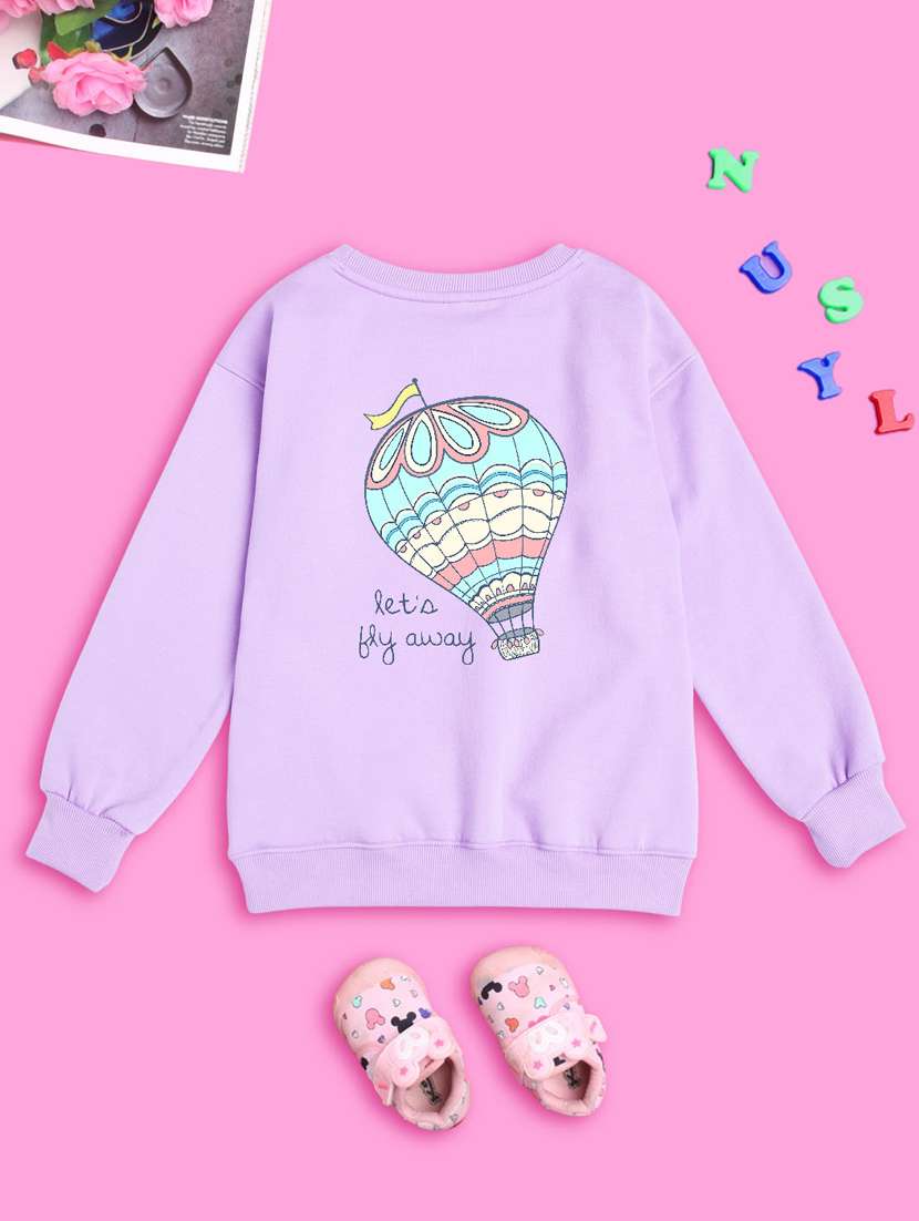 lavender round neck sweatshirts - 20684967 - Standard Image - 2