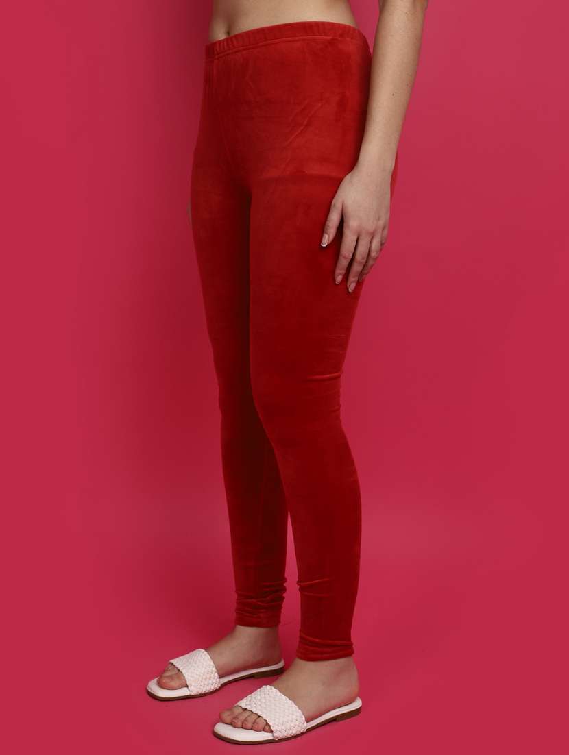 women solid full length legging - 20685860 -  Standard Image - 2