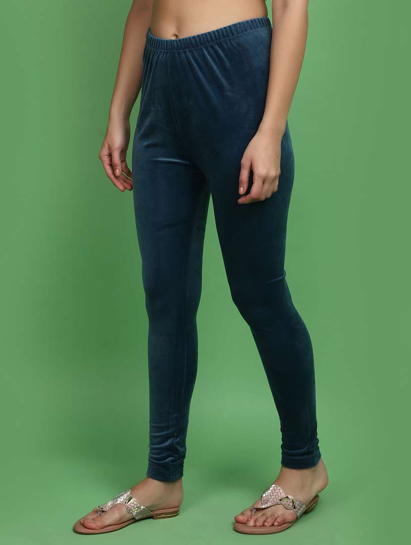 women solid full length legging - 20685869 -  Standard Image - 2