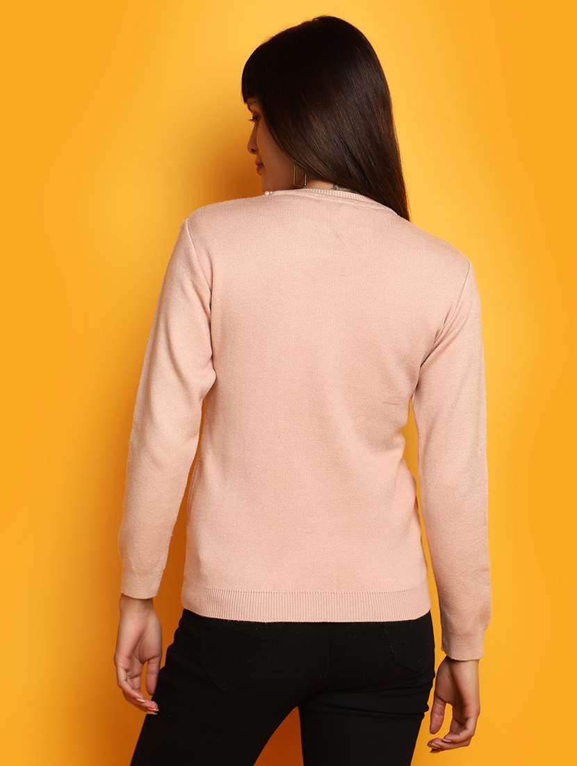 women embellished neck pullover - 20686169 -  Standard Image - 2