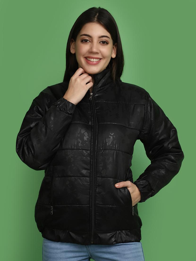 women solid hooded bomber jacket - 20686230 - Zoom Image - 0