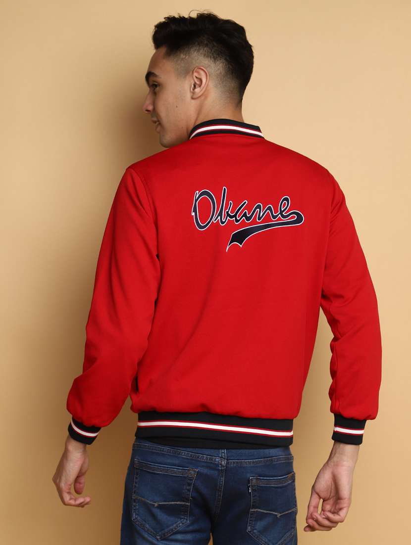 red cotton casual jacket - 20686279 -  Standard Image - 2