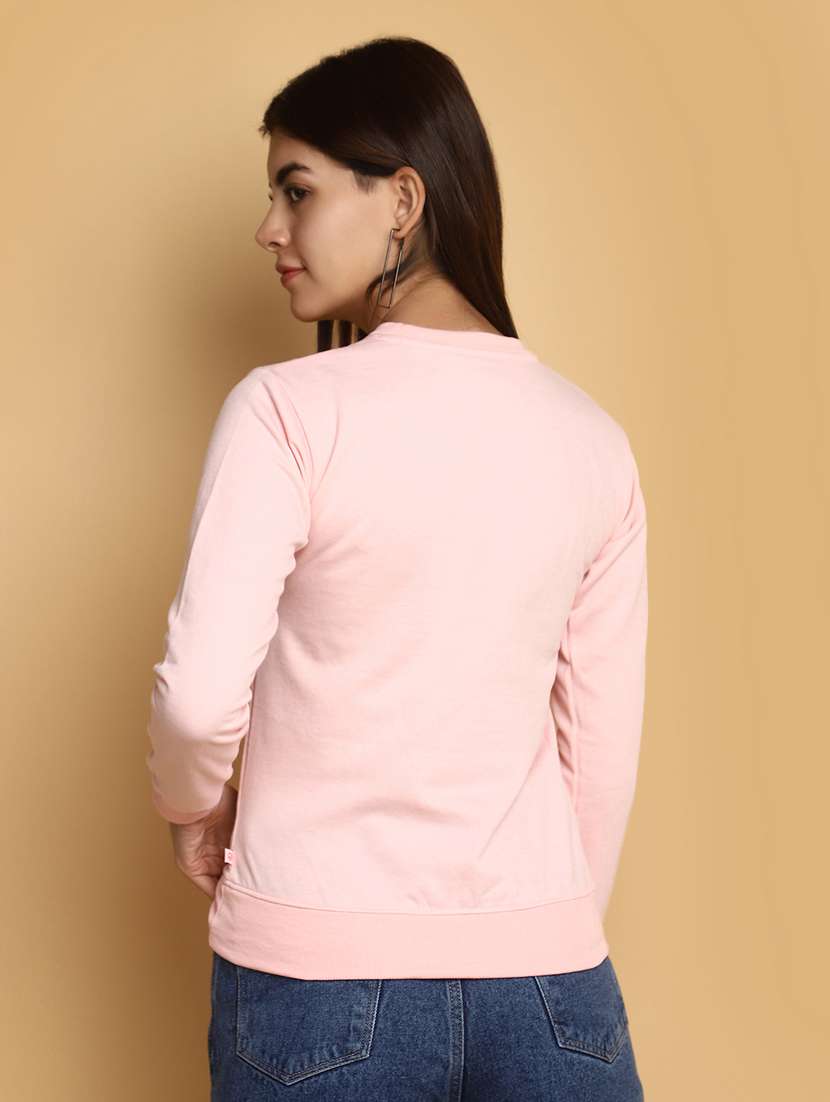 women chest print  long sleeve sweatshirt - 20686415 -  Standard Image - 2