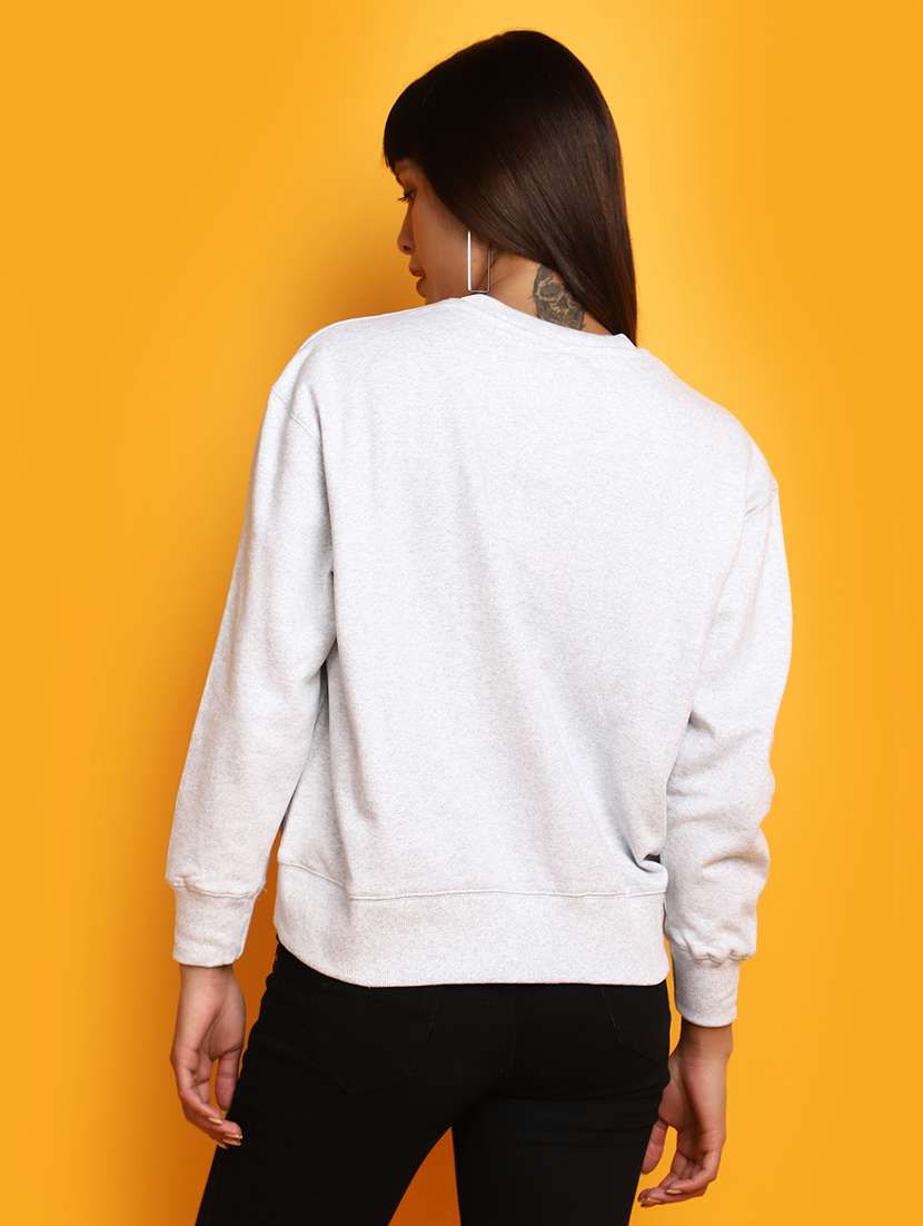 women front print long sleeve sweatshirt - 20686437 - Standard Image - 2