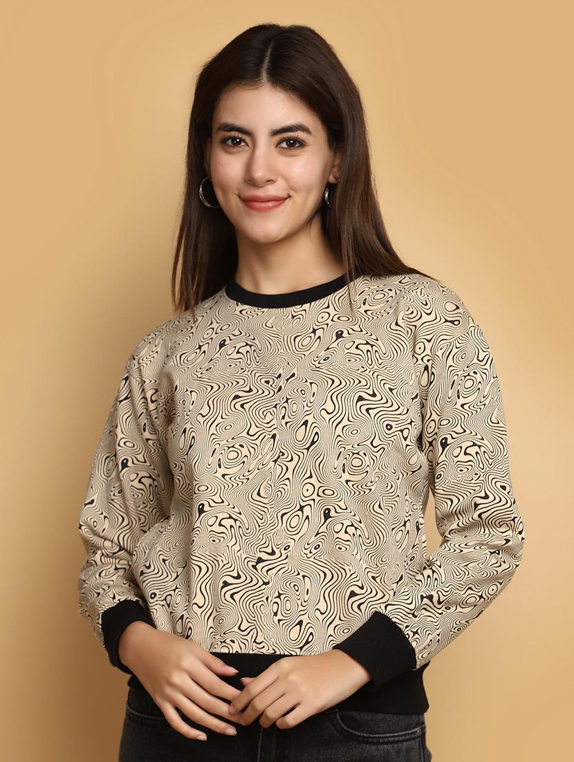 women front print long sleeve sweatshirt - 20686440 - Zoom Image - 0