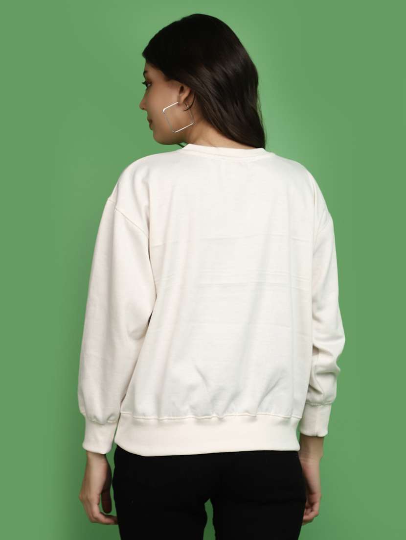 women front print long sleeve sweatshirt - 20686446 -  Standard Image - 2