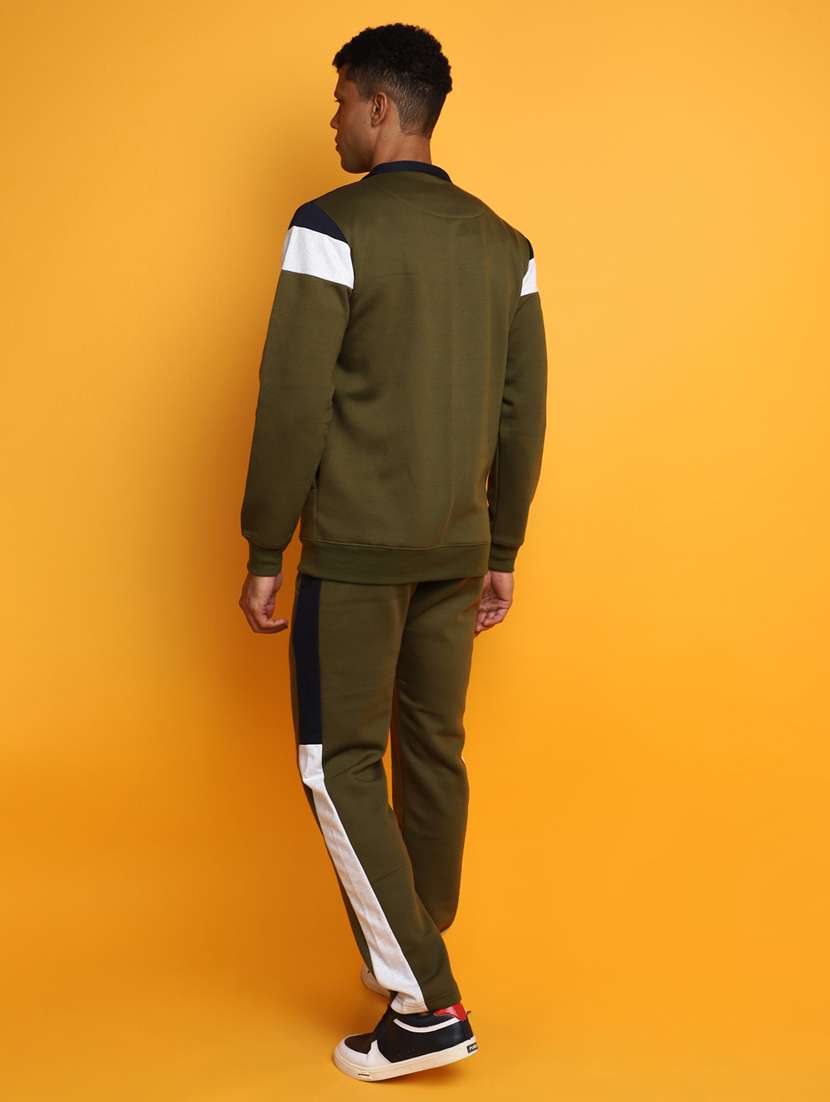 green colourblocked taped detailed track suit - 20686553 -  Standard Image - 2