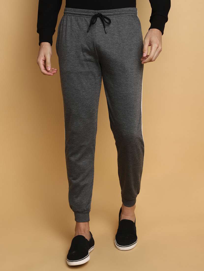 men side taped mid rise jogger