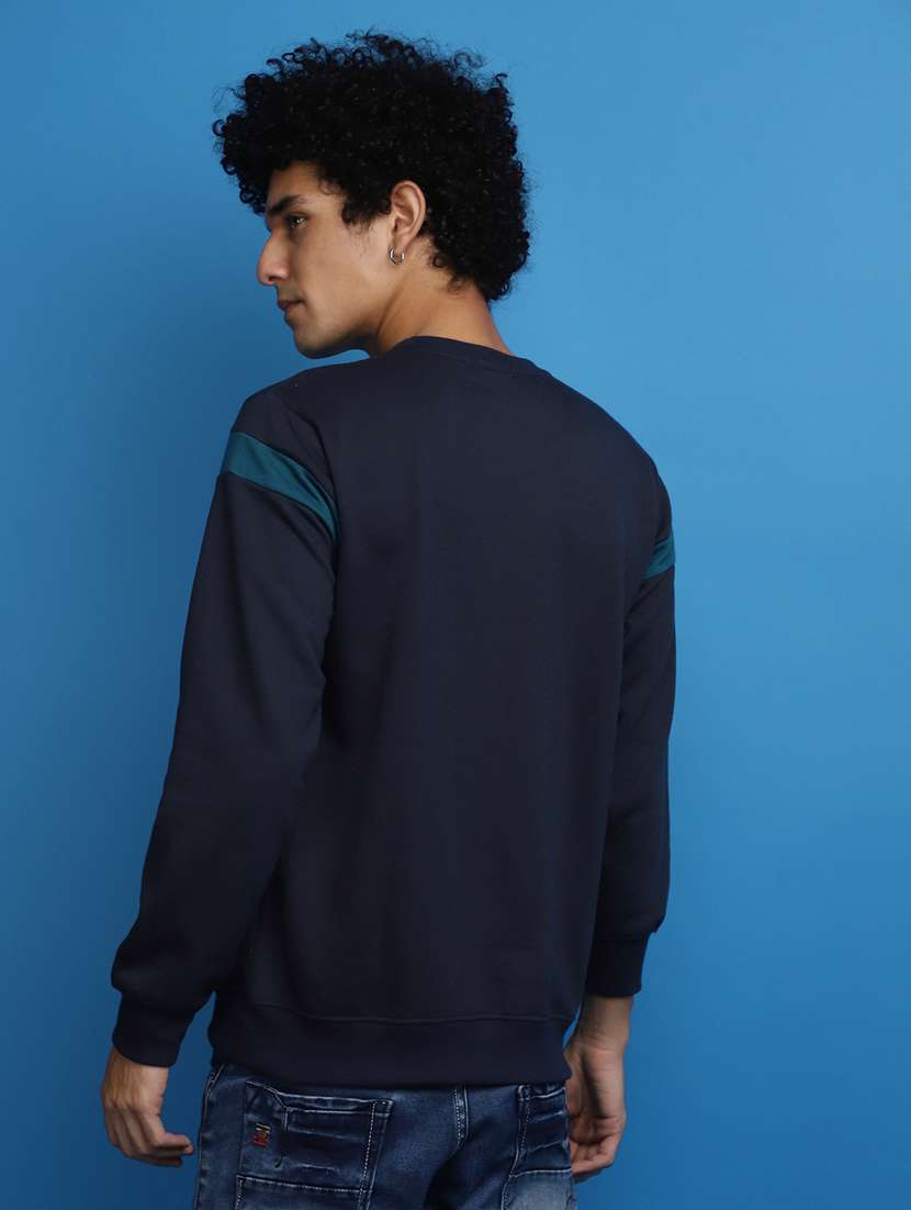 men chest print crew neck sweatshirt - 20686641 -  Standard Image - 2