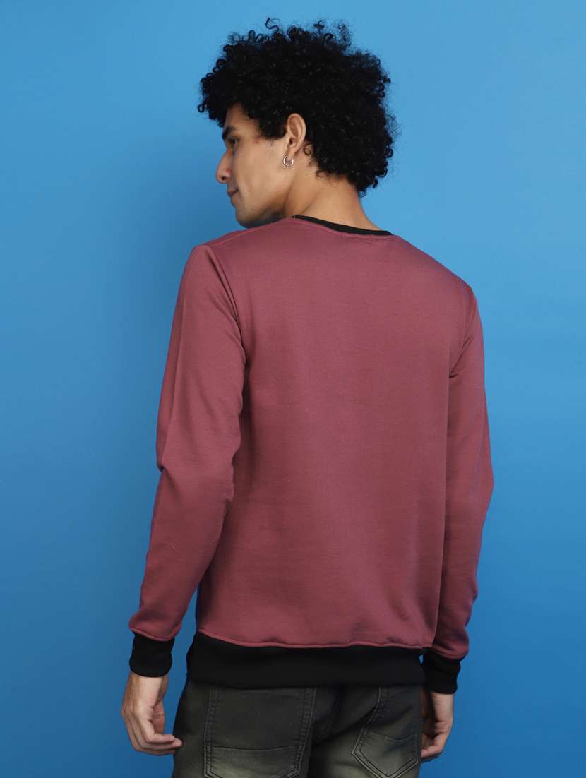 men chest print crew neck sweatshirt - 20686646 -  Standard Image - 2