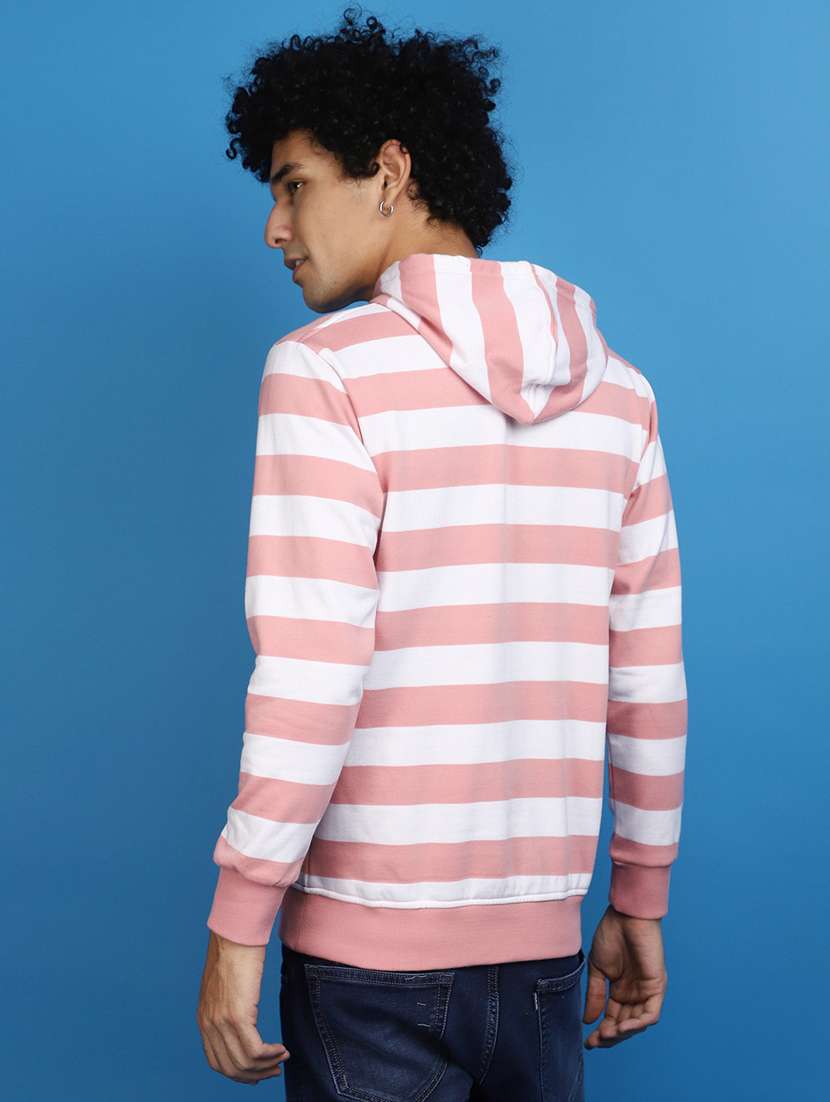 pink & white cotton regular sweatshirt - 20686681 - Standard Image - 2