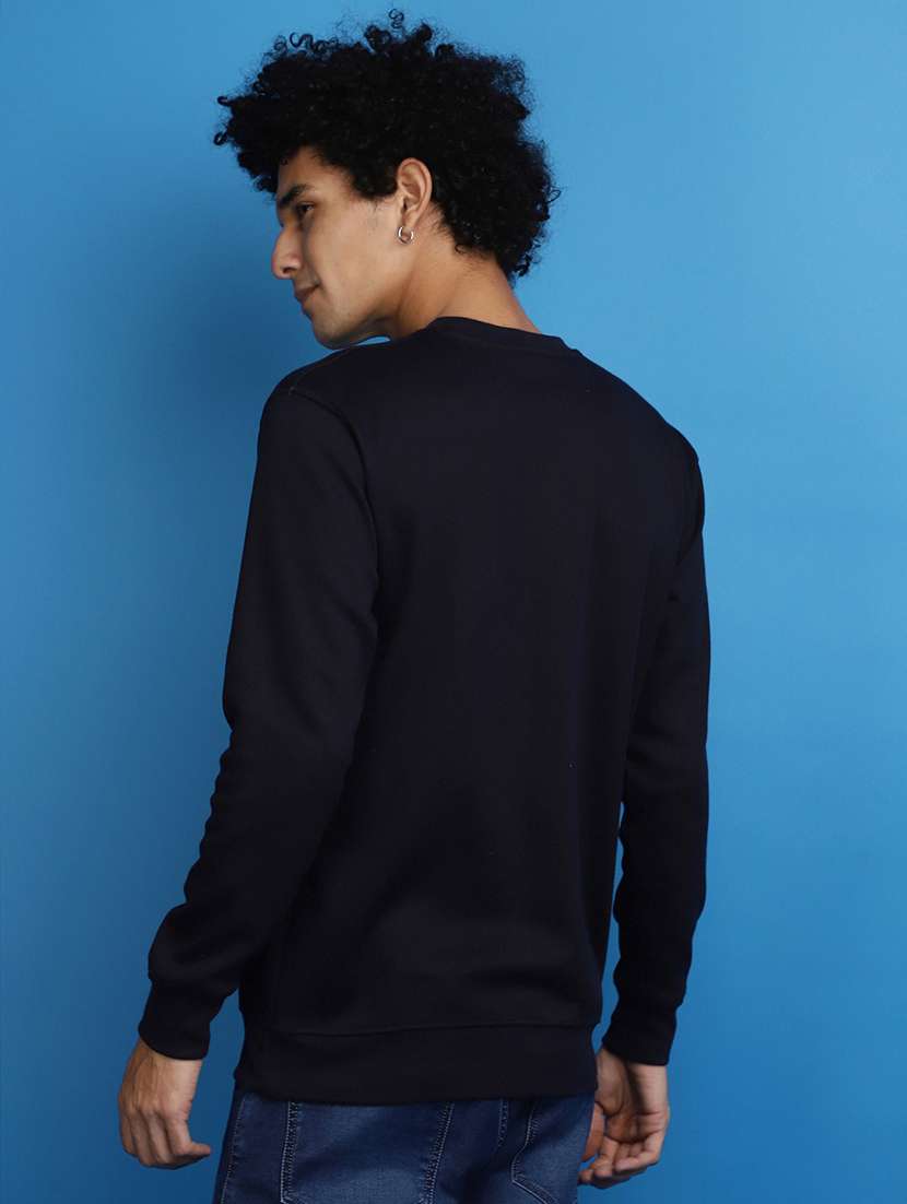 black cotton regular sweatshirt - 20686687 -  Standard Image - 2
