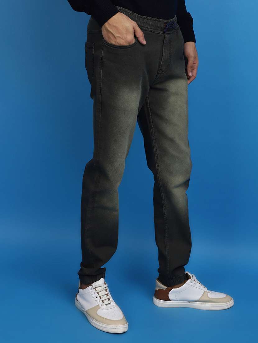 men solid mid rise jogger - 20686900 -  Standard Image - 2