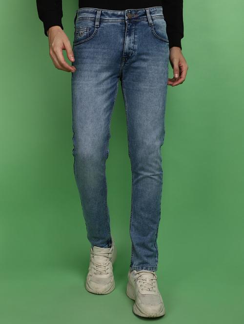 mens slim fit plain jeans - 20686937 - Standard Image - 0