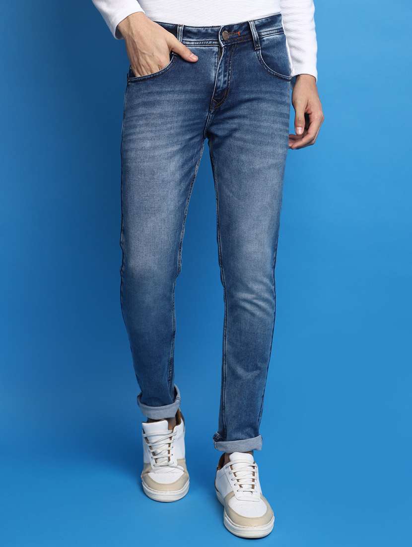 mens skinny fit plain jeans