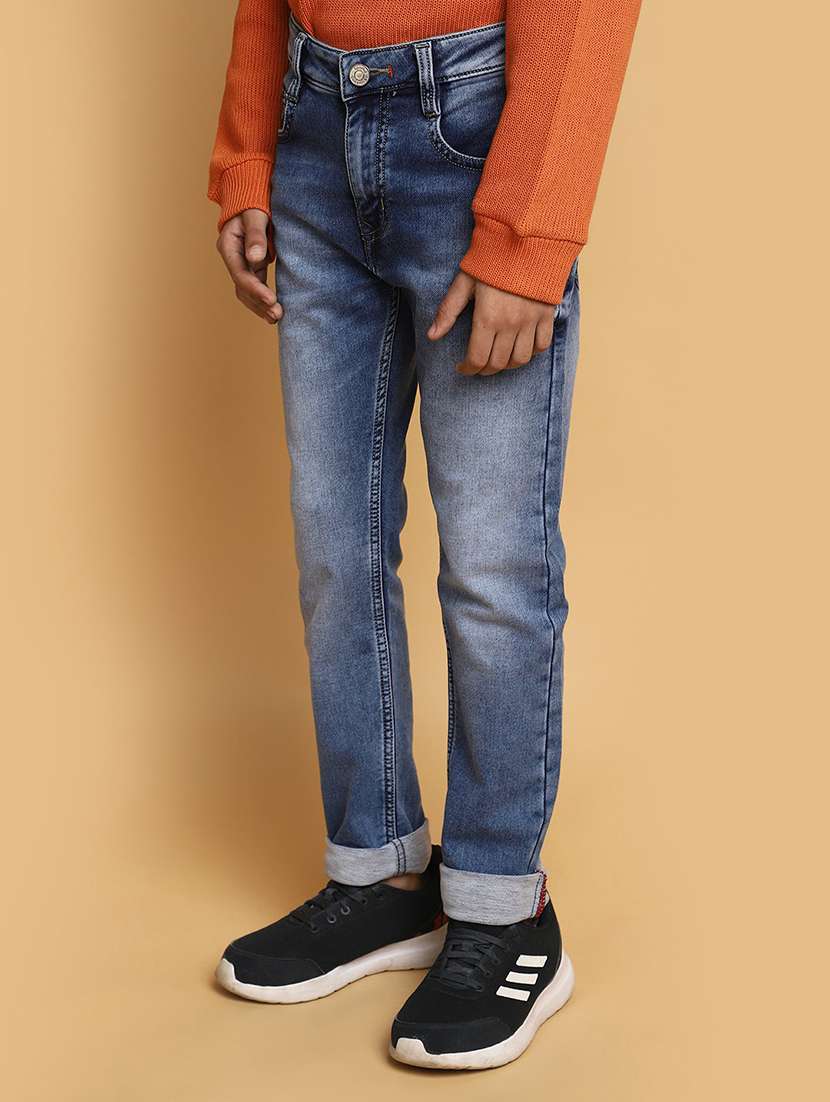 boy's plain slim fit jeans - 20687011 -  Standard Image - 2