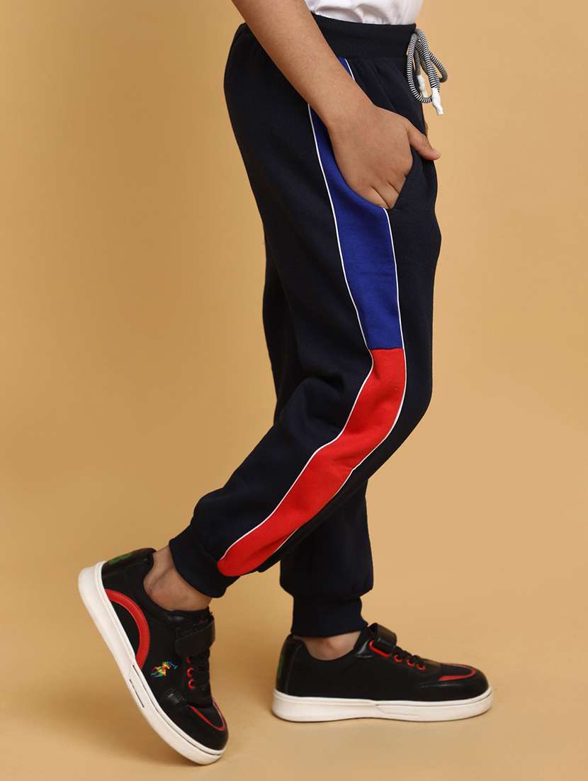 boys mid rise cotton track pant - 20687068 -  Standard Image - 2