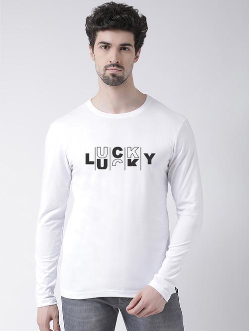 men round neck chest print t-shirt - 20687096 - Standard Image - 0